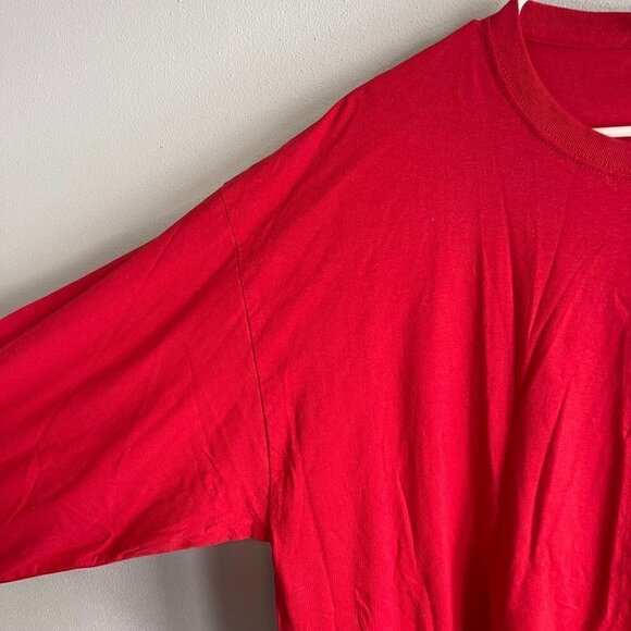NWOT Fruit of the Loom Mens Red Crewneck Long Sleeve T-Shirt 2XL - Picture 7 of 10